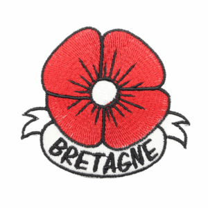 Emblema Bordado Região França - Bretanha (Branco)