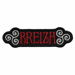 Emblema Bordado Região França - Bretanha/Breizh (Preto e Vermelho)