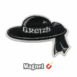 Emblema Magnético Bordado Região França - Chapéu Bretanha/Breizh (Íman)