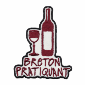 Emblema Bordado Região França - Bretanha Garrafa de Vinho
