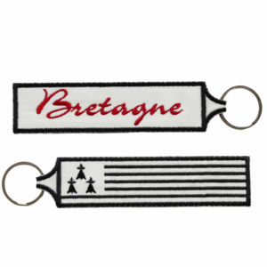 Porta-chaves Bordado de Ambos os Lados França - Bandeira Bretanha