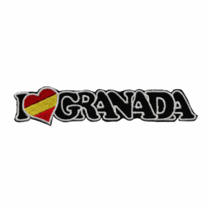 Parche Bordado – I Love Granada (Negro) (España)