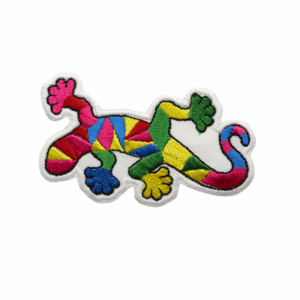 Embroidered Parche - Lagartija de Colores (Pink, Green, Blue, Amarillo and Red) (Spain)