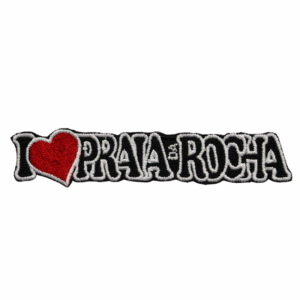 Emblema Bordado - I Love Praia da Rocha (Preto)