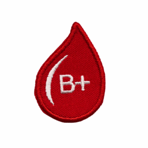Embroidered Badge – Blood Group B+
