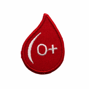 Embroidered Emblem – Blood Group O+