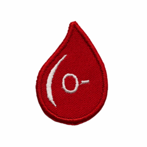 Embroidered Emblem – Blood Group O-