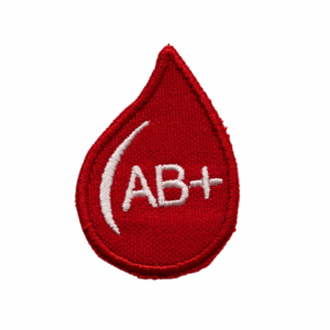 Embroidered Badge – Blood Group AB+