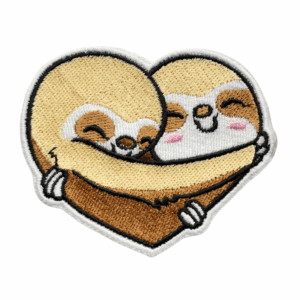 Embroidered Emblem – Sloths Hugging
