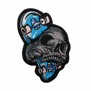 Emblema Bordado – Caveira com Skate