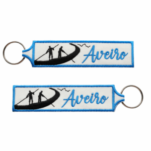 Porta-chaves Bordado de Ambos os Lados – Aveiro (Retangular)