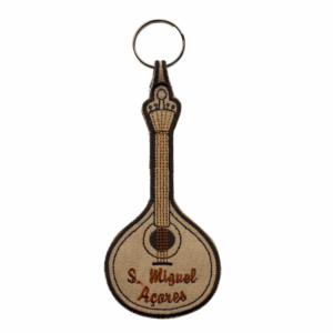 Porta-chaves Bordado – Guitarra Portuguesa - S. Miguel, Açores