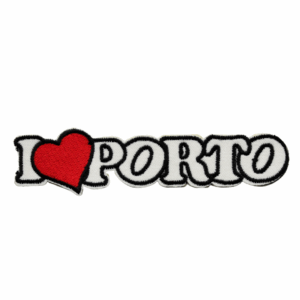 Emblema Bordado – I Love Porto (Branco)