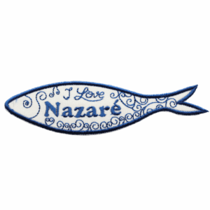 Emblema Bordado – Sardinha I Love Nazaré (Azul)