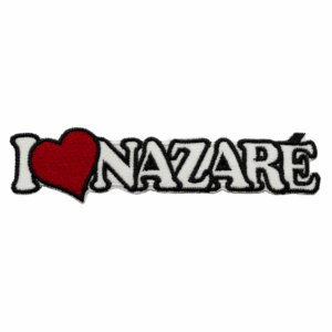 Chapa Bordada – I Love Nazaré (Blanco)