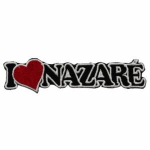 Gesticktes Abzeichen – I Love Nazaré (Schwarz)