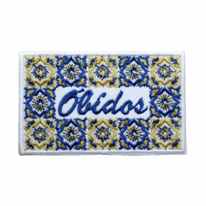 Emblema Bordado – Óbidos Azulejos (Amarillo y Azul)