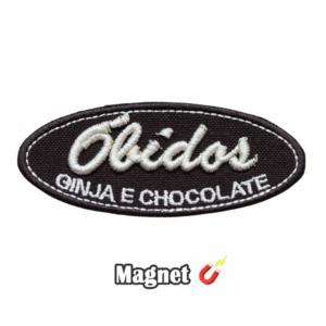 Emblema Magnético Bordado – Ginja e Chocolate - Óbidos (Íman)