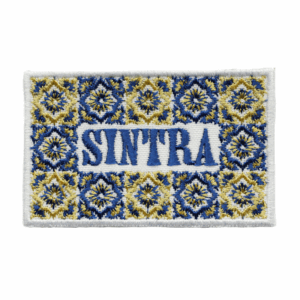 Emblema Bordado – Sintra Azulejos (Amarelo e Azul)
