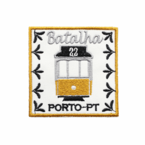 Emblema Bordado – Elétrico 22, Batalha, Porto (Quadrado)