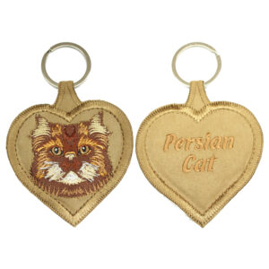 Embroidered Keyring – Persian Cat