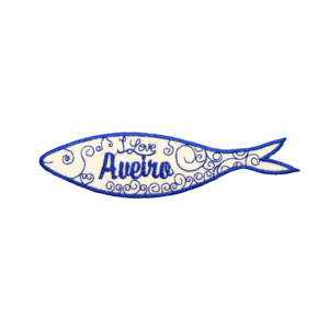 Emblema Bordado – Sardinha I Love Aveiro (Azul)