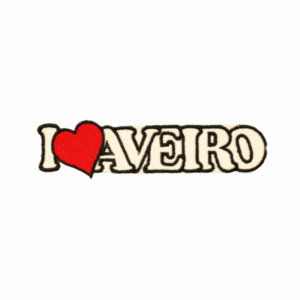 Emblema Bordado – I Love Aveiro (Branco)
