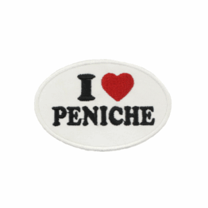 Emblema Bordado – I Love Peniche Oval (Branco)