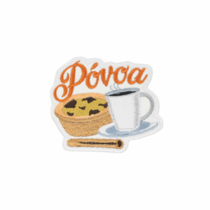 Emblema Bordado Póvoa - Pastel de Nata, Canela e Café