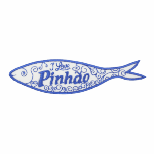 Emblema Bordado – Sardinha I Love Pinhão (Azul)