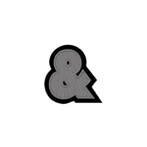 Emblemas Living Caractere & - E Comercial  - Cinza