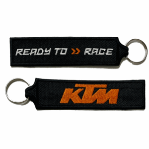 Llavero Bordado en Ambos Lados KTM Negro