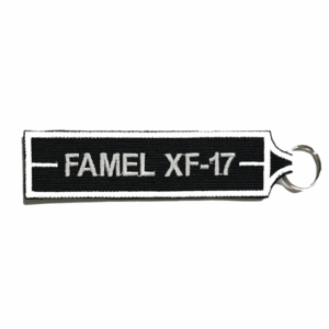 Famel XF-17 Black Embroidered Key Ring