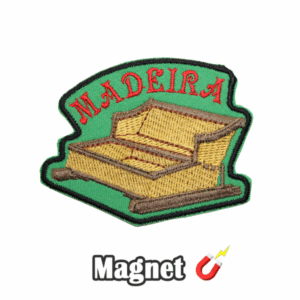 Emblema Magnético Bordado Carro de Cesto da Madeira (Íman)