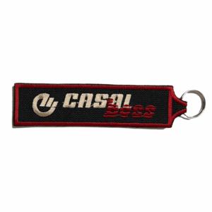 Boss Couple Embroidered Key Ring Black
