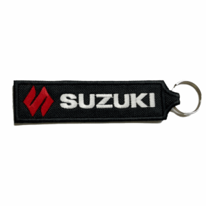 Suzuki Black Embroidered Key Ring