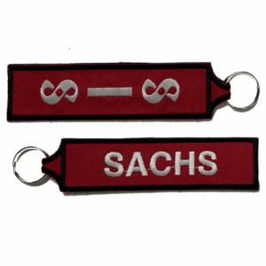 Porta-chaves Bordado de Ambos os Lados Sachs Vermelho