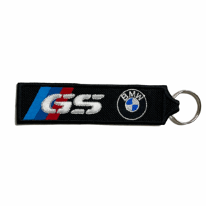 BMW GS Embroidered Key Ring Black