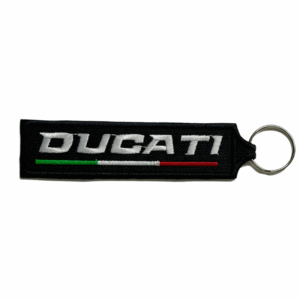 Ducati Black Embroidered Key Ring