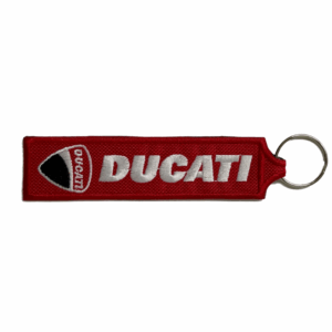 Red Ducati Embroidered Key Ring