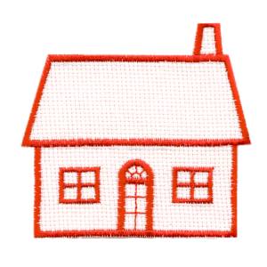 Living Child Emblems House with Red Windows