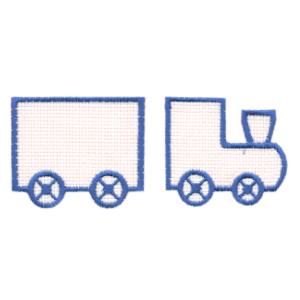 Living Child Blue Train Badges