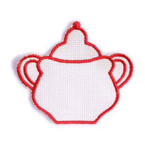 Emblemas Living Louça Açucareiro Branco e Grená