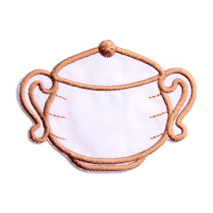 Emblemas Living Louça Açucareiro Pequeno Branco e Castanho