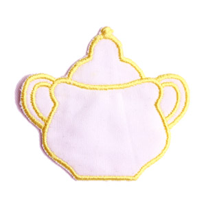 Emblemas Living Dinnerware Petit sucrier. Blanc et jaune