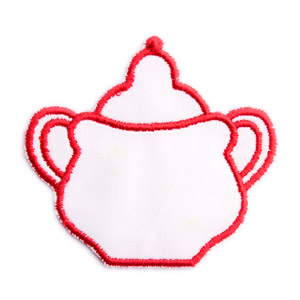 Emblems Living Crockery Small Sugar Bowl White and Maroon