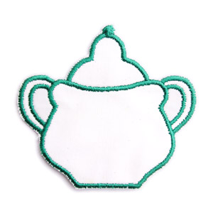 Emblemas Living Louça Açucareiro peq. Branco e Verde