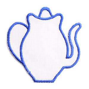 Badges Vaisselle Living Bulle Blanc et Bleu