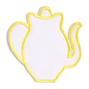 Emblemas Living Louça Bulle Peq. Branco e Amarelo