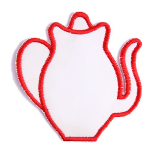 Emblemas Living Louça Bulle Peq. Branco e Grená